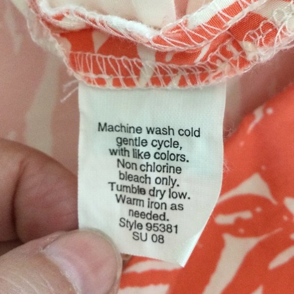 J. Crew White/Orange Floral Tie Cotton Skirt, 6 - Picture 6 of 6